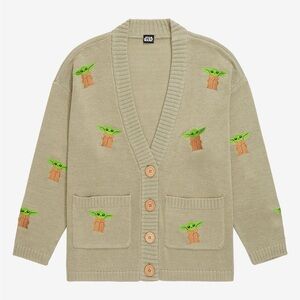 Star Wars The Mandalorian The Child Embroidered Cardigan - BoxLunch Exclusive‎